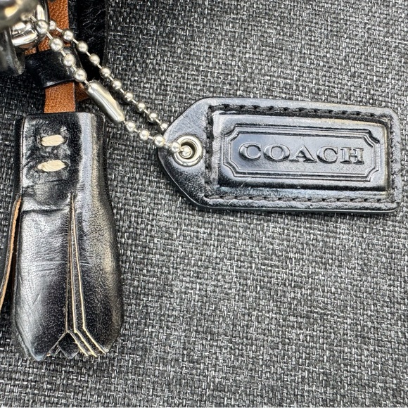 Vintage Coach Weekender Black Leather Tote Bag - Picture 8 of 13